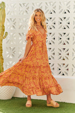 Lenni Maxi Dress Day Dream Sun Print by Jaase Kenzie Tenzie