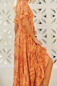 Lenni Maxi Dress Day Dream Sun Print by Jaase Kenzie Tenzie