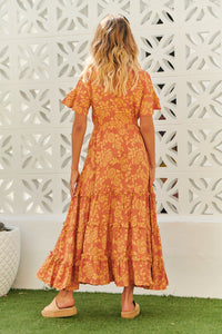 Lenni Maxi Dress Day Dream Sun Print by Jaase Kenzie Tenzie