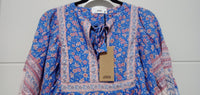 Zarina Mini Dress Blu Print by Jaase Kenzie Tenzie