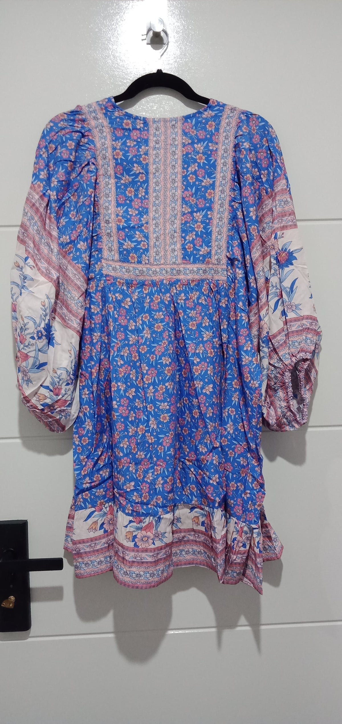 Zarina Mini Dress Blu Print by Jaase Kenzie Tenzie
