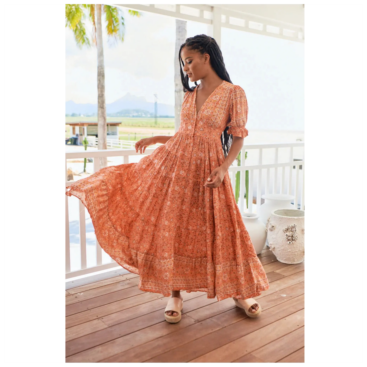Annabel Maxi Dress Ezrah Print by Jaase