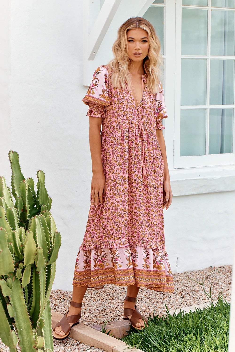 Kora Midi Dress Nisha Print by Jaase Kenzie Tenzie
