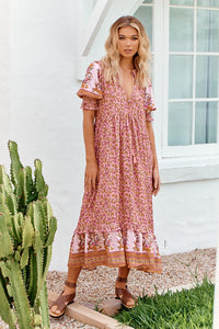 Kora Midi Dress Nisha Print by Jaase Kenzie Tenzie