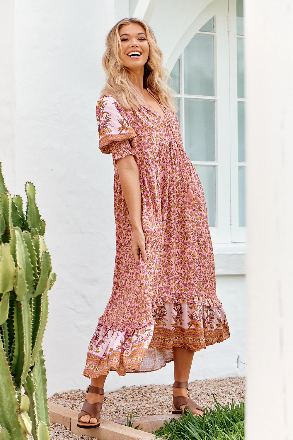 Kora Midi Dress Nisha Print by Jaase Kenzie Tenzie