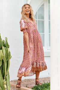 Kora Midi Dress Nisha Print by Jaase Kenzie Tenzie