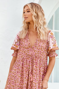 Kora Midi Dress Nisha Print by Jaase Kenzie Tenzie