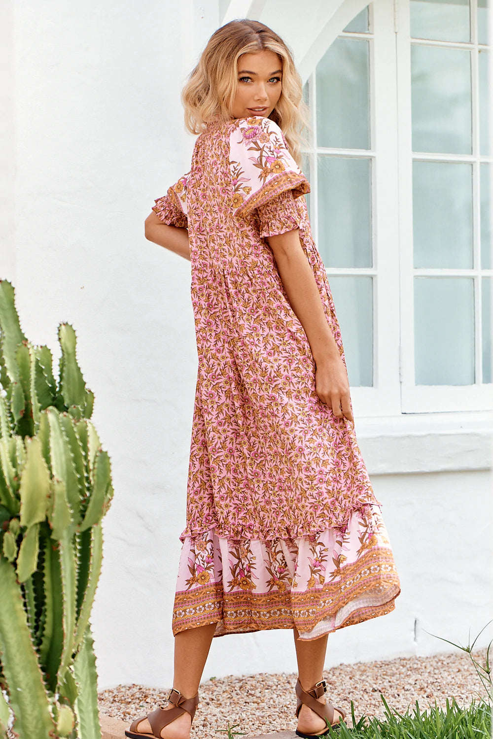 Kora Midi Dress Nisha Print by Jaase Kenzie Tenzie