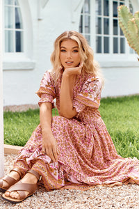 Kora Midi Dress Nisha Print by Jaase Kenzie Tenzie