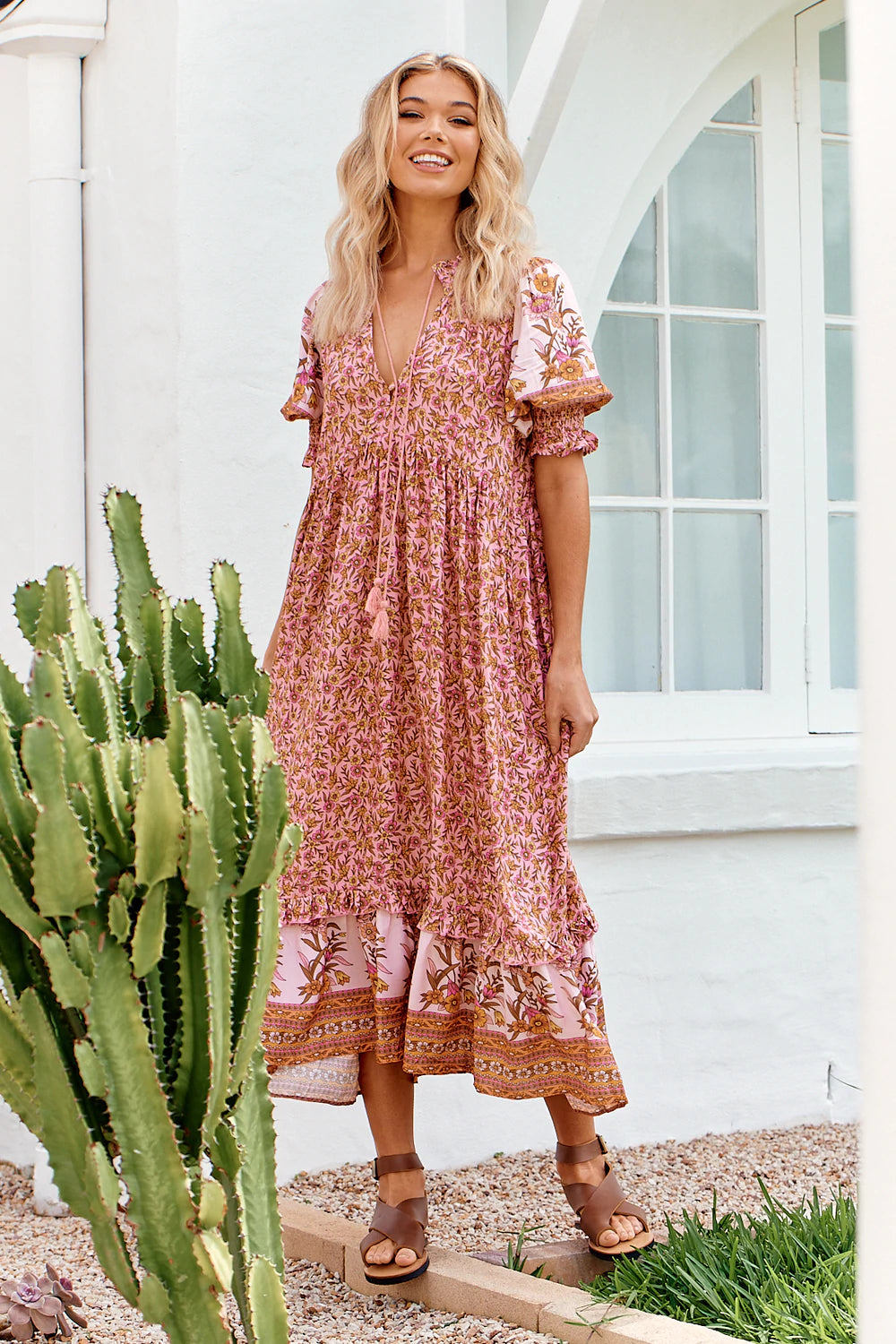 Kora Midi Dress Nisha Print by Jaase Kenzie Tenzie