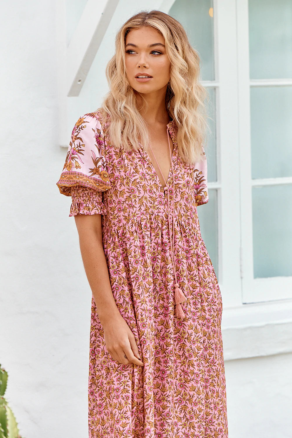 Kora Midi Dress Nisha Print by Jaase Kenzie Tenzie