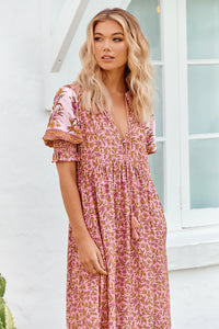 Kora Midi Dress Nisha Print by Jaase Kenzie Tenzie