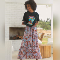 Daphne Maxi Skirt in Neapolitan print by Jaase Kenzie Tenzie